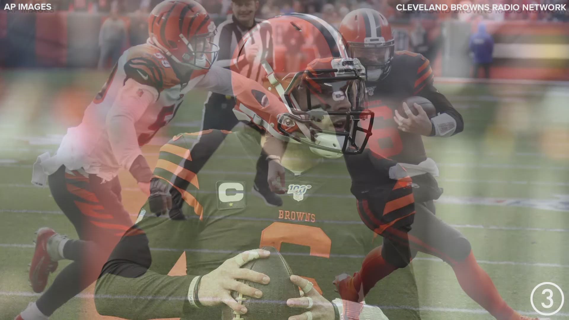 Baker Mayfield gave the Cleveland Browns a 14-13 second quarter lead with a 7-yard touchdown run vs. the Cincinnati Bengals on Sunday.