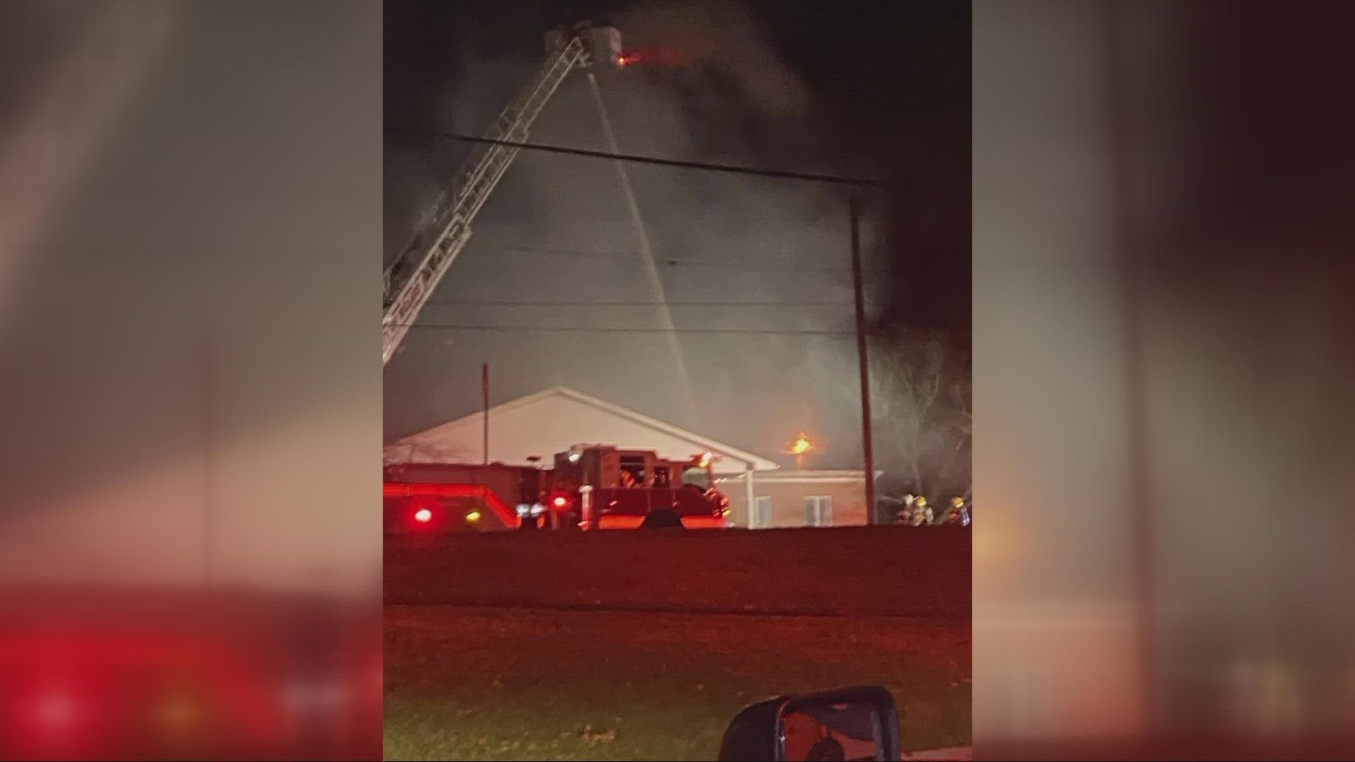 Officials say Blossom Healthcare Skilled Nursing and Rehabilitation Center was 'engulfed in flames' Thursday evening. All schools in Willard will be closed Friday.