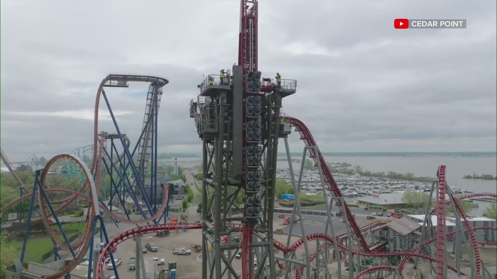 Described as the tallest, fastest and longest tilt coaster in North America, Siren's Curse is located across from the Iron Dragon at Cedar Point.