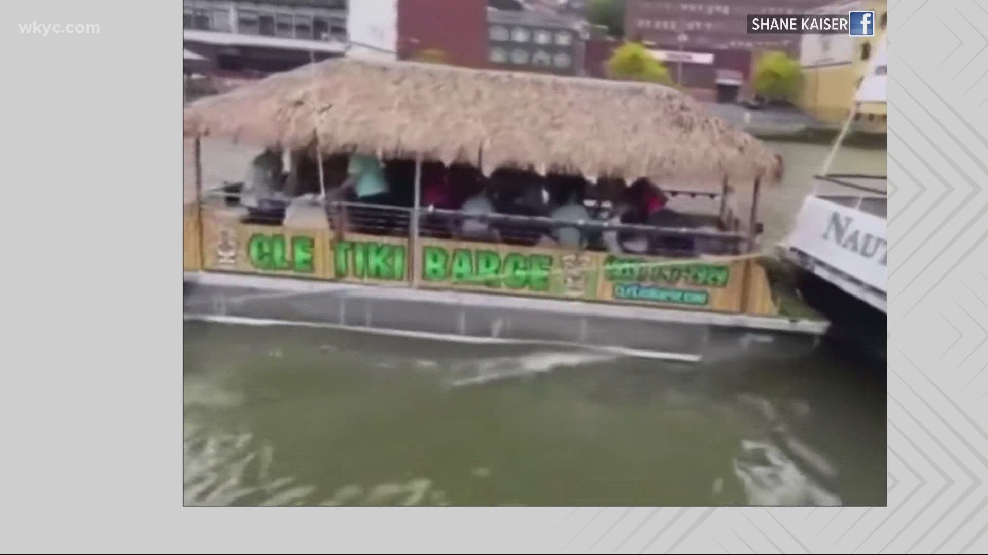 The CLE Tiki Barge collided with the parked Nautica Queen in the Flats in downtown Cleveland on Monday. Now, officials say the captain has been fired.