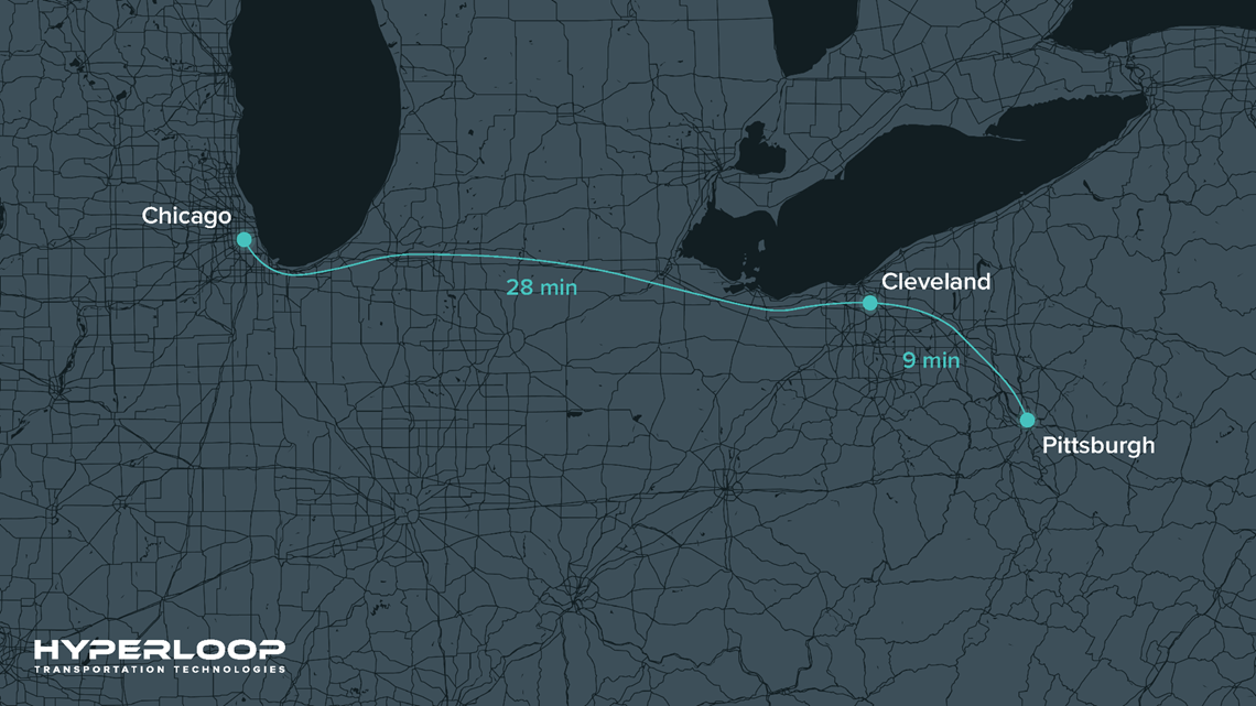 Cleveland-Pittsburgh Map