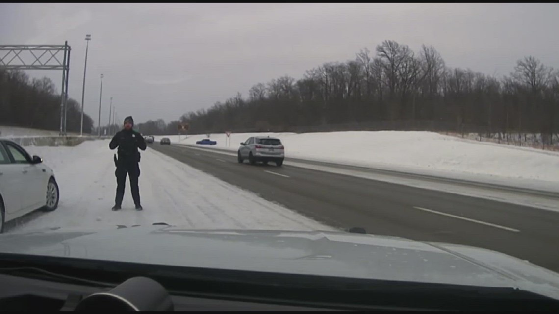 Police Dash Cam Video Shows Truck Crashing Into Police Car On Highway