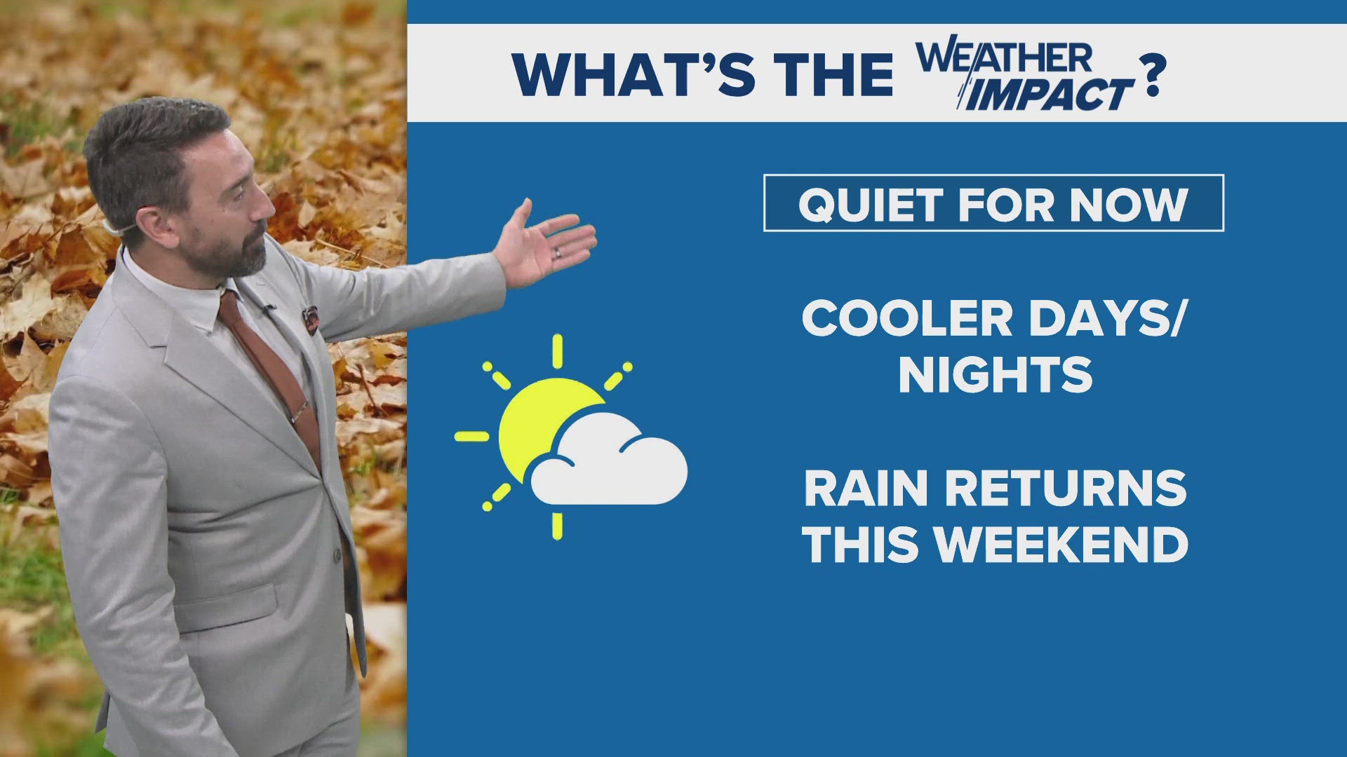 We have cooler air back in Northeast Ohio. 3News' Matt Wintz has the hour-by-hour details in his morning weather forecast for Thursday, November 7, 2024.