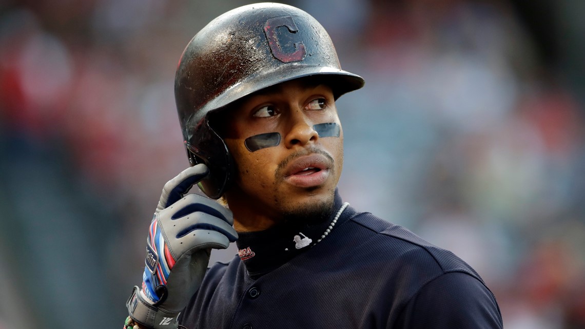 Cleveland Indians shortstop Francisco Lindor is sporting a new