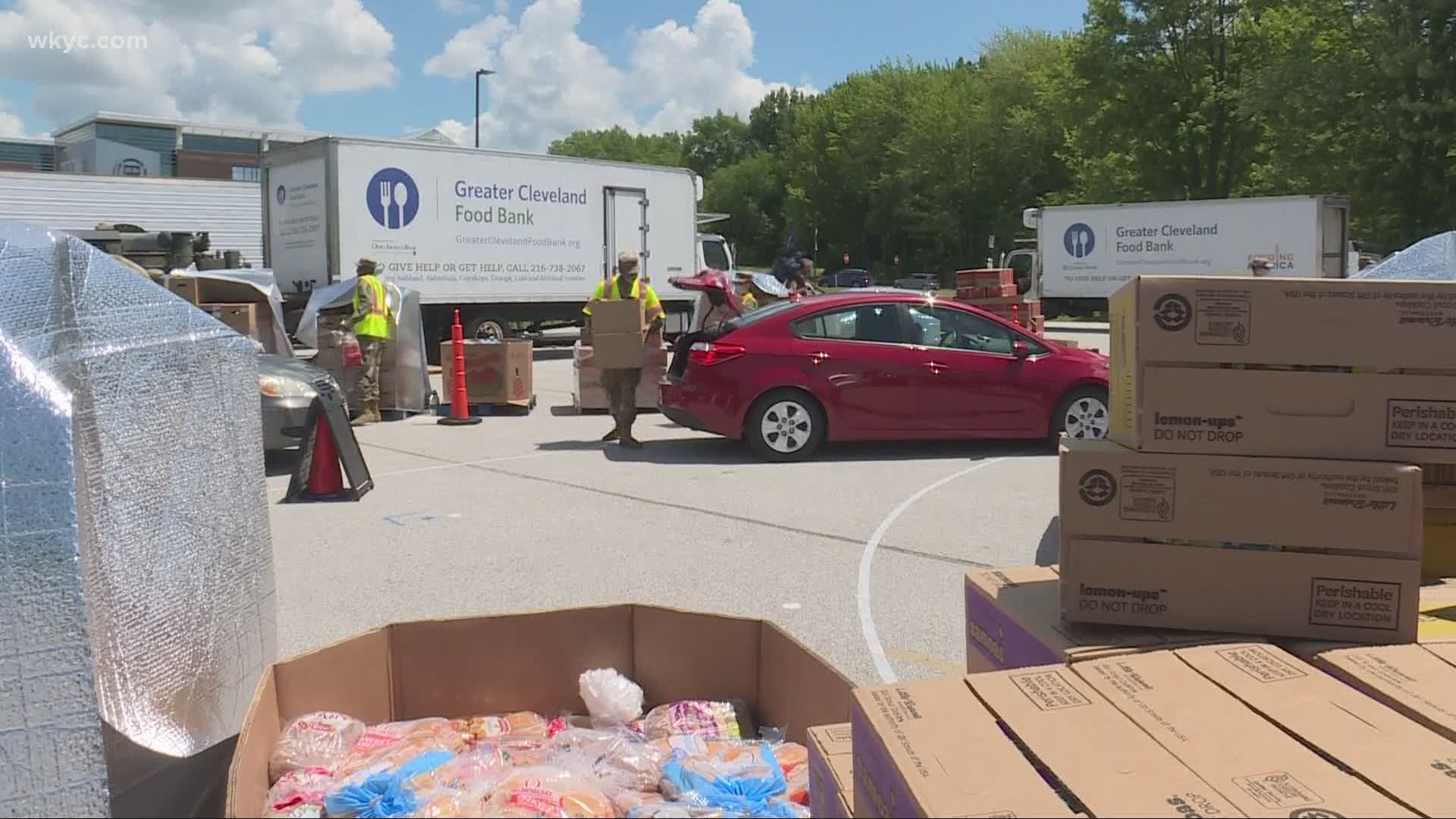 In Lake County today, hundreds lined up for a food distribution from the Cleveland Food Bank. Brandon Simmons looks at the need and how you can help.