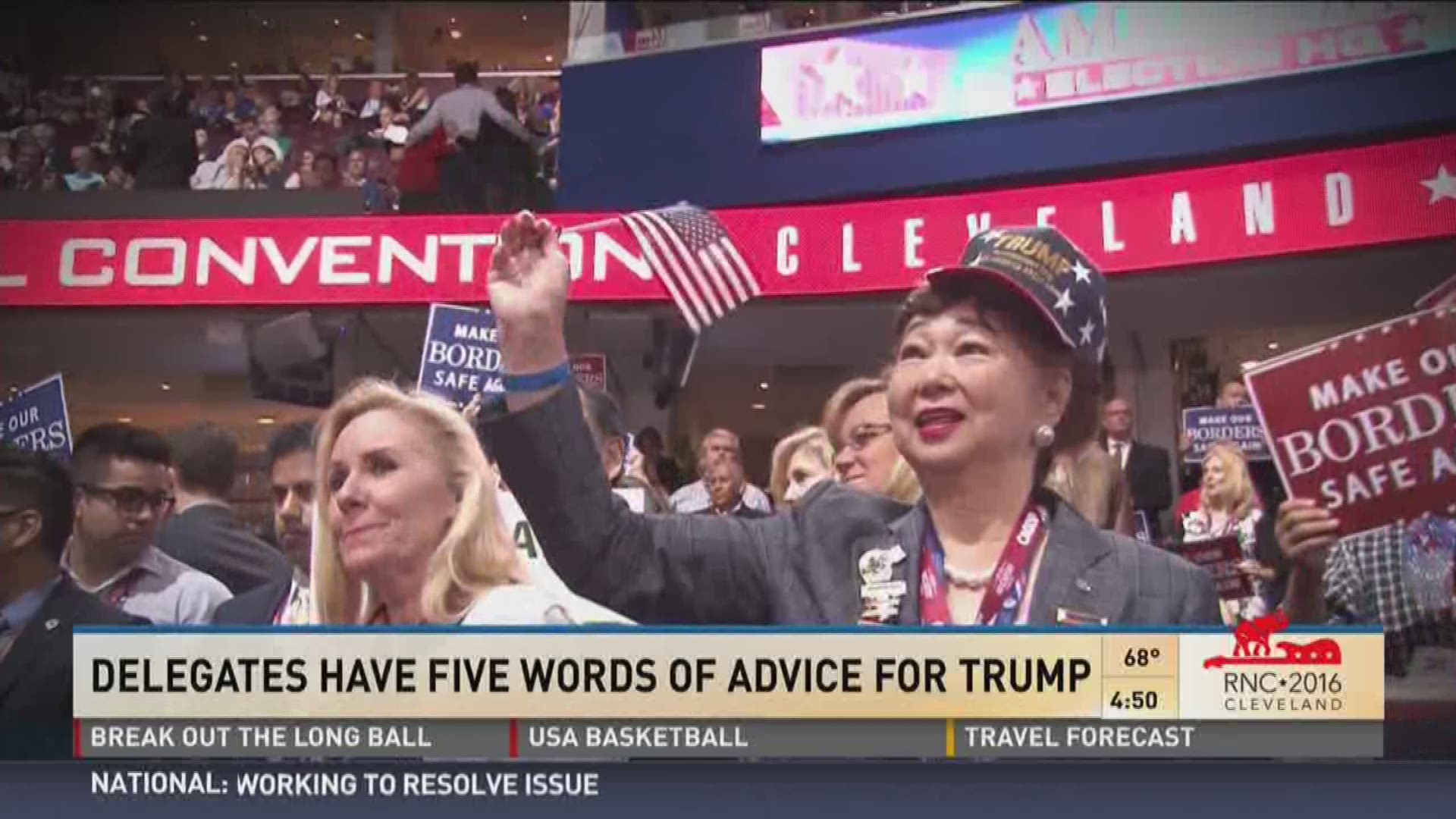 Delegates have five words of advice for Trump