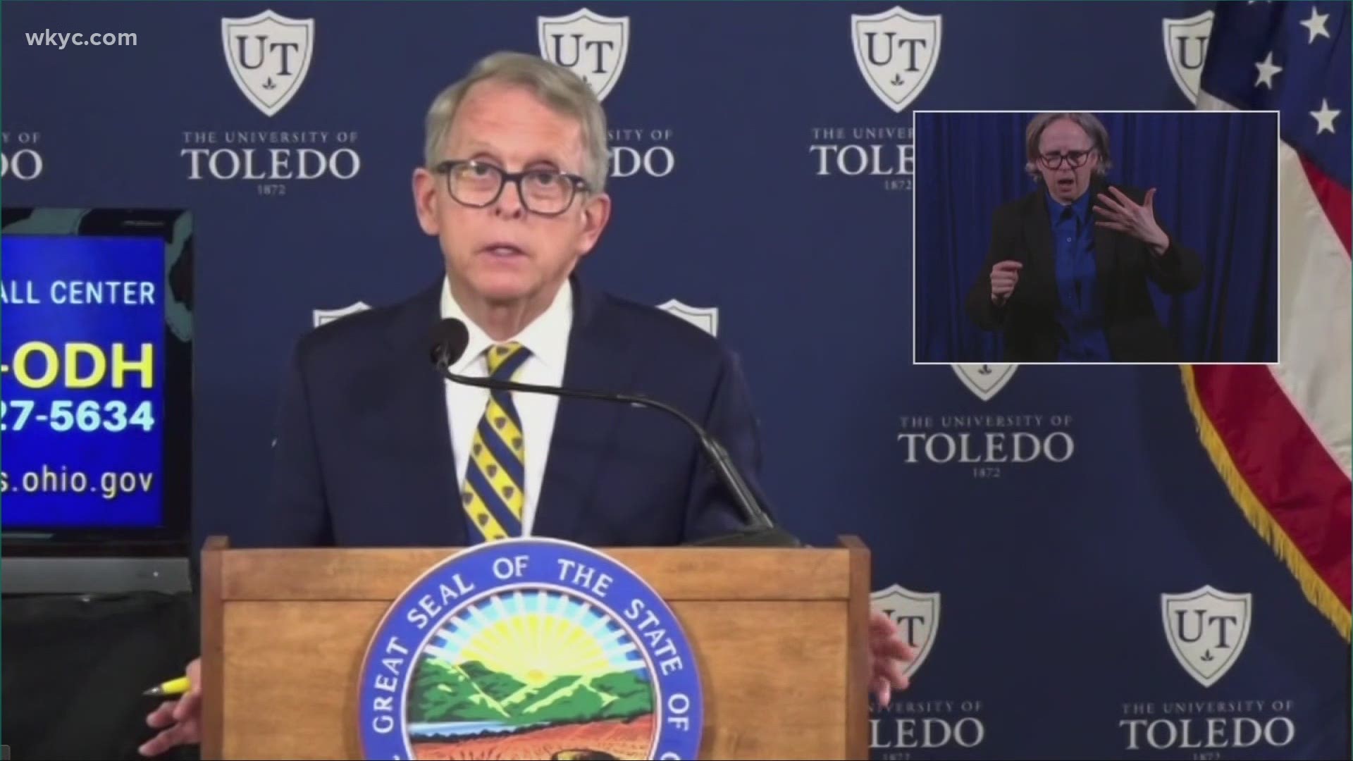 DeWine made the announcement during Thursday's 2 p.m. press conference.