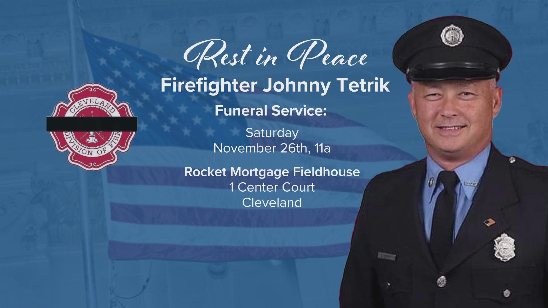 The funeral service will be held on Saturday, Nov. 26 at Rocket Mortgage FieldHouse at 11 a.m.