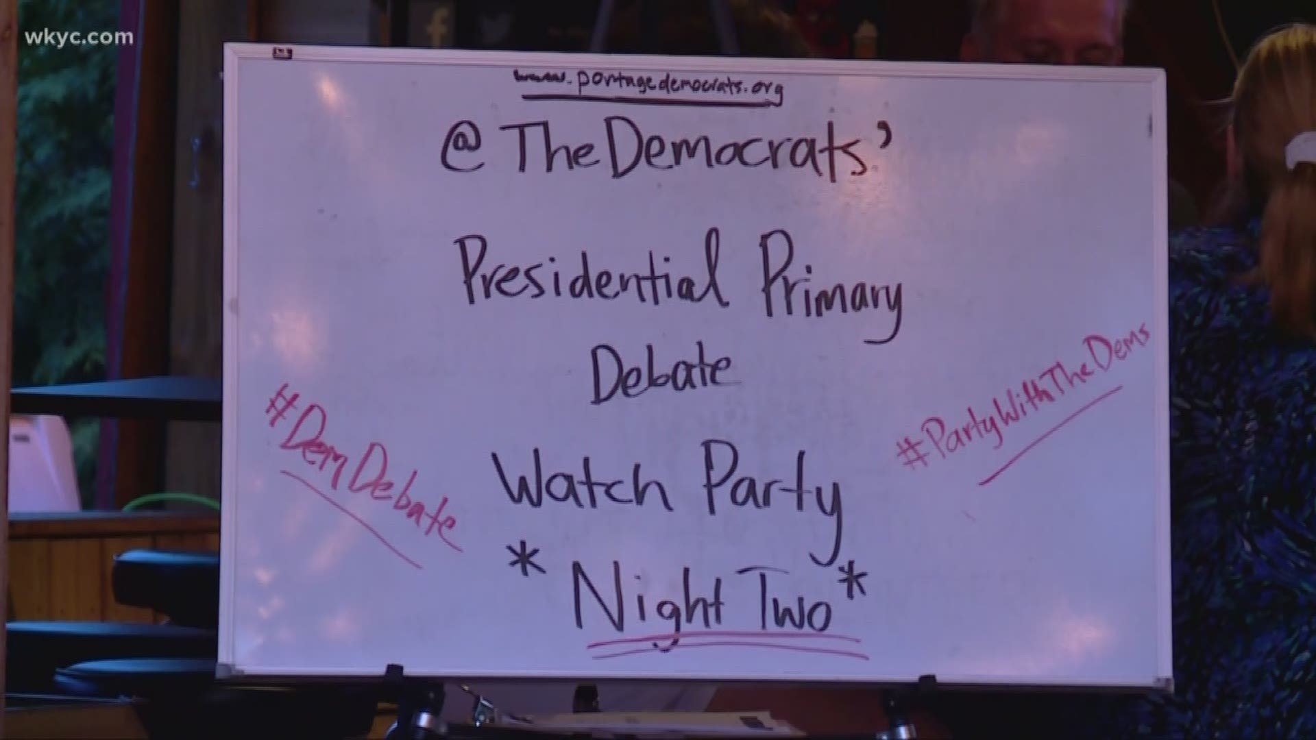Our Ray Strickland attended a watch party of the Democratic presidential primary debate in Ravenna.
