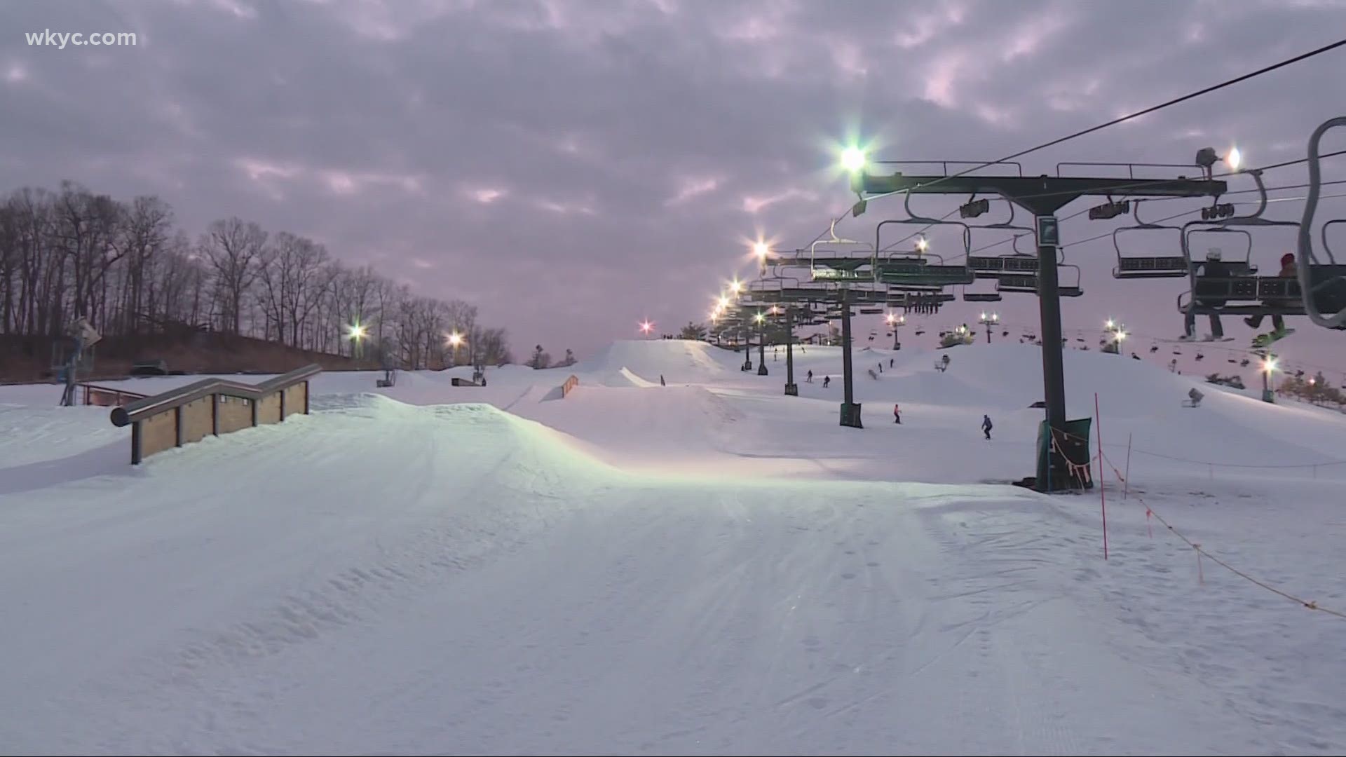 Snow trails, a family-owned and -operated resort, opened a dozen of its trails to the public this afternoon and with peak days beginning tomorrow.