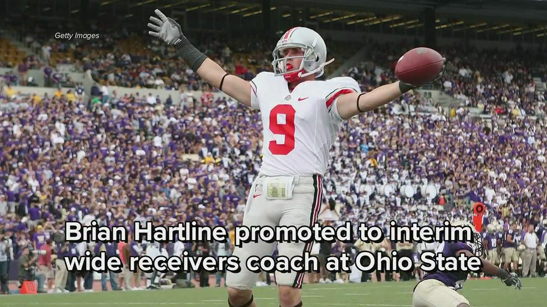Brian Hartline promoted to interim wide receivers coach at Ohio State