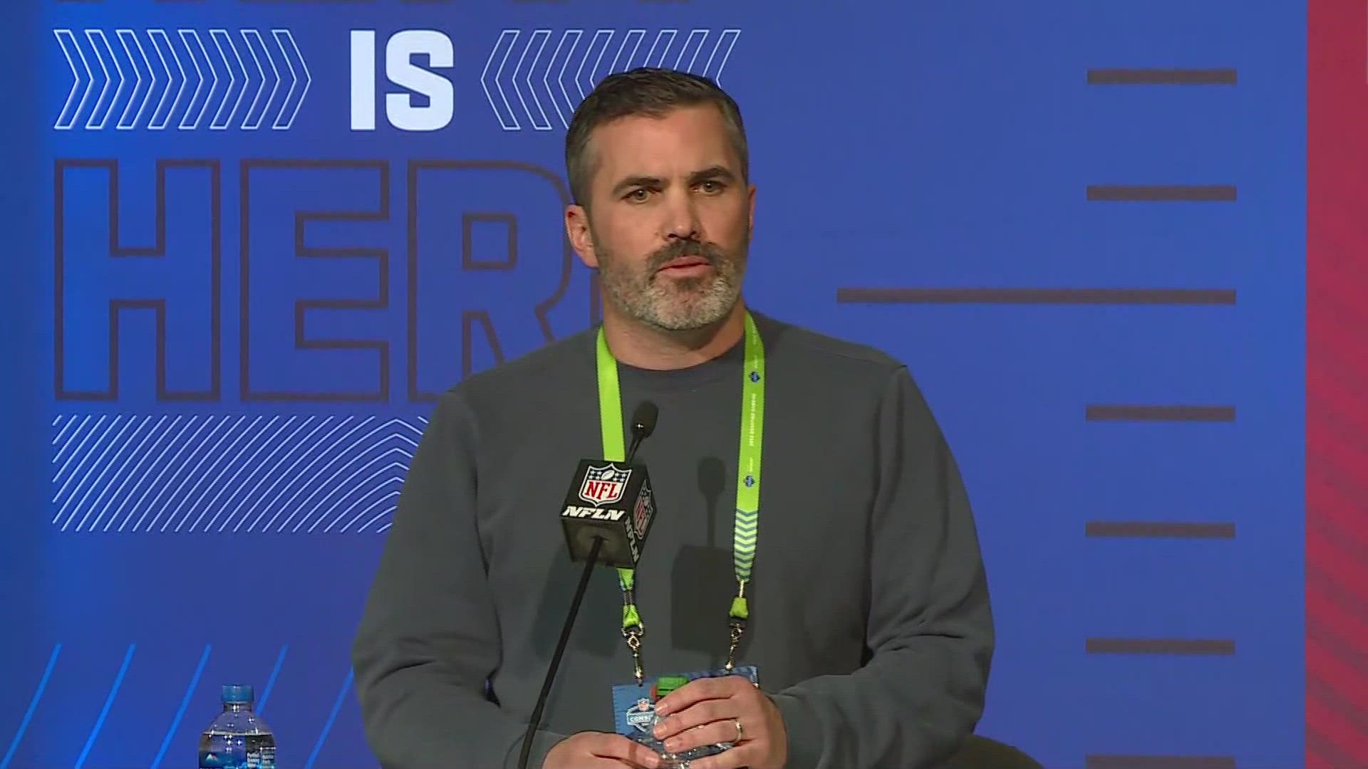 Speaking to reporters at the NFL Scouting Combine, Browns head coach Kevin Stefanski said he has confidence in Baker Mayfield.