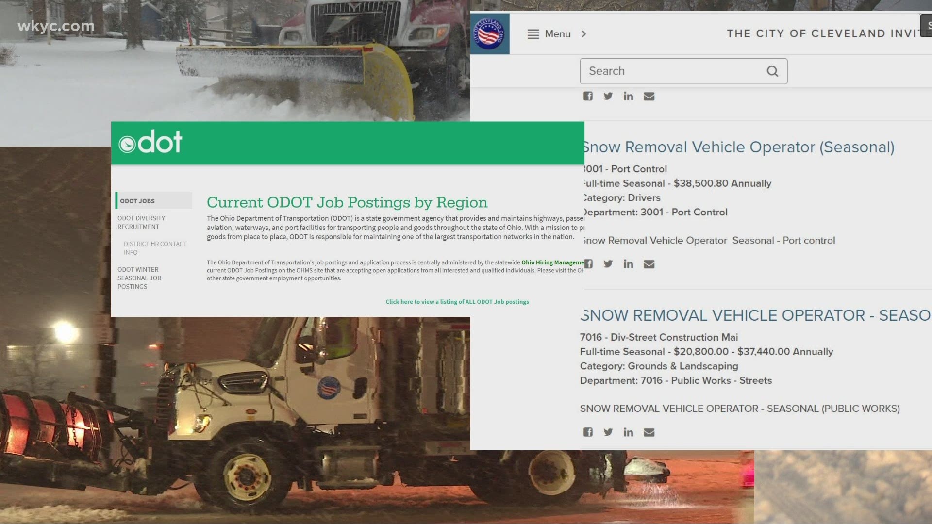 They say preparation is the key to success. So why are two Ohio agencies searching for seasonal plow drivers now, amid a snowstorm? Rachel Polansky reports.