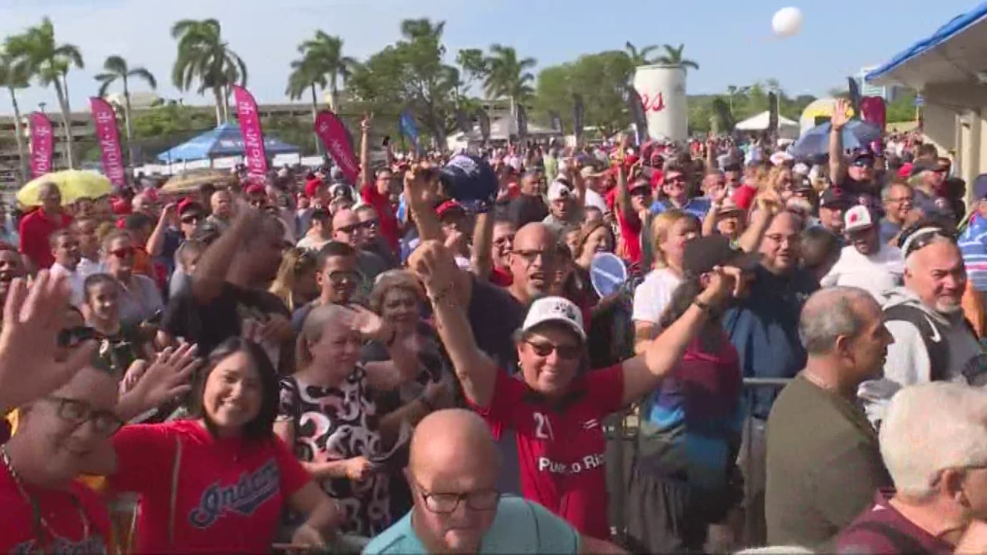 April 18, 2018: The Cleveland Indians have been in Puerto Rico this week to play two games against the Minnesota Twins -- and fans have been electric.