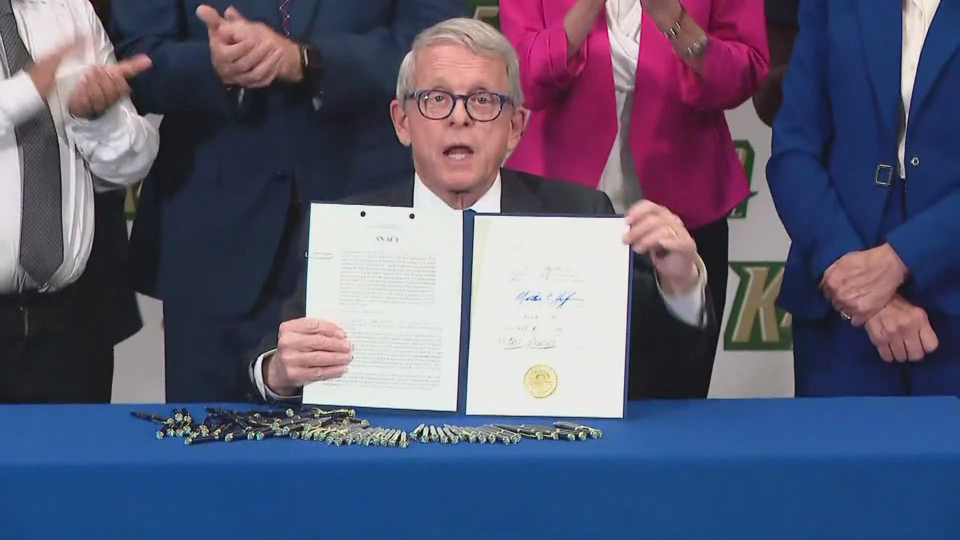 Amid a statewide effort to crack down on the use of cell phones in schools, Ohio Gov. Mike DeWine signed House 250 bill into law. 3News' Danielle Wiggins reports.