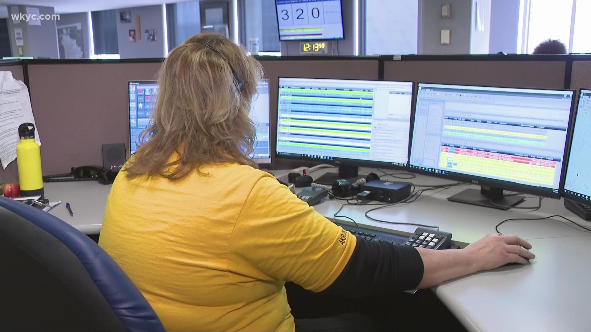 A pregnant Akron woman started feeling contractions and there wasn't enough time to get her to the hospital. A dispatcher got them through the birthing process.
