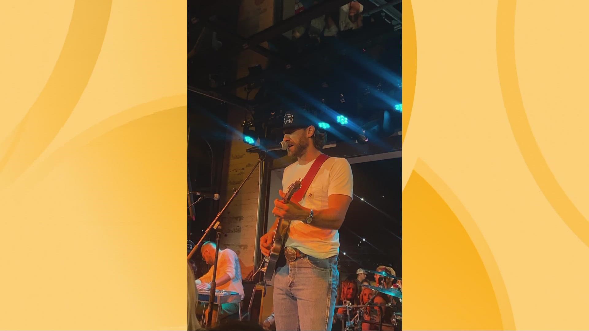 Chase Rice surprised fans at Welcome to the Farm in Cleveland's Flats.