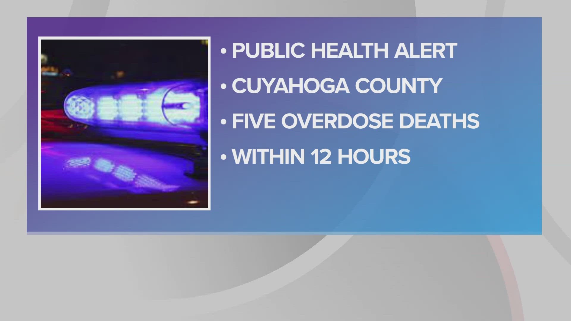 The alert comes after five suspected overdoses happened within a 12-hour period.