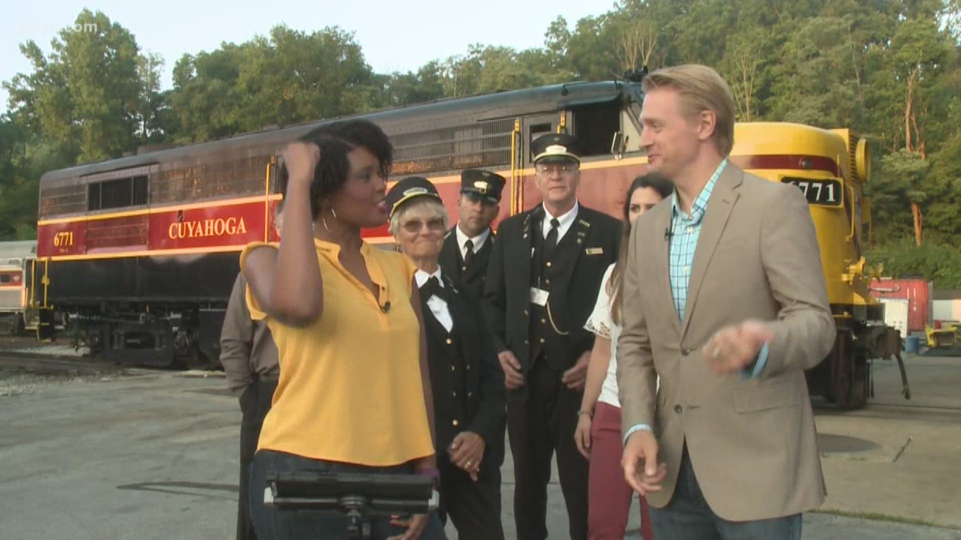 Aug. 6, 2018: WKYC's Tiffany Tarpley and Will Ujek spent the morning exploring behind the scenes of the Cuyahoga Valley Scenic Railroad.