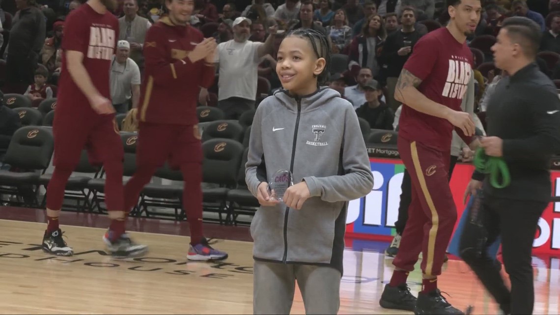 Young cancer survivor who started youth basketball program honored by Cavs