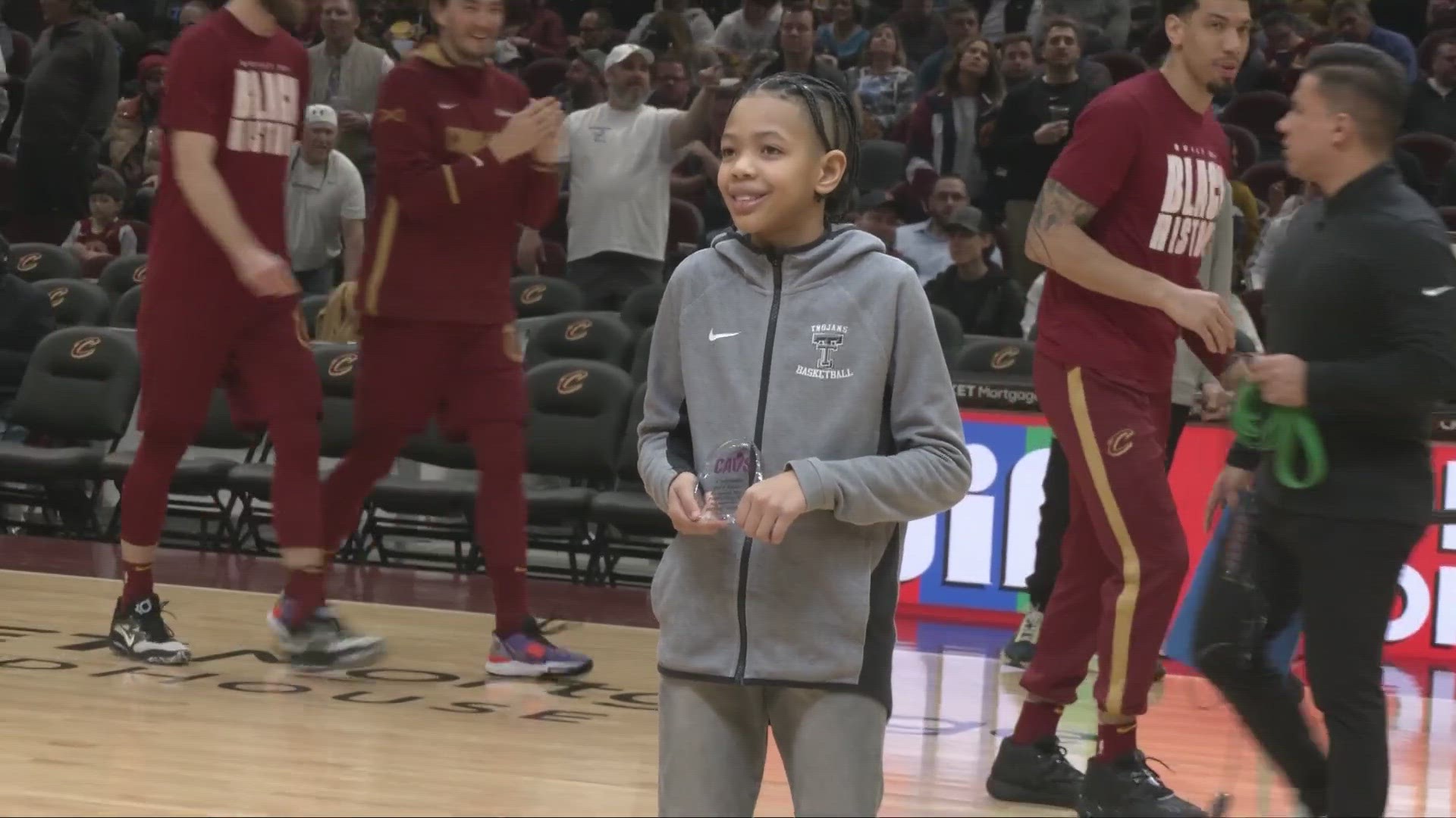 Ryan Rasul is the youngest recipient ever of the Cavs' Jif DIFF maker of the game award.