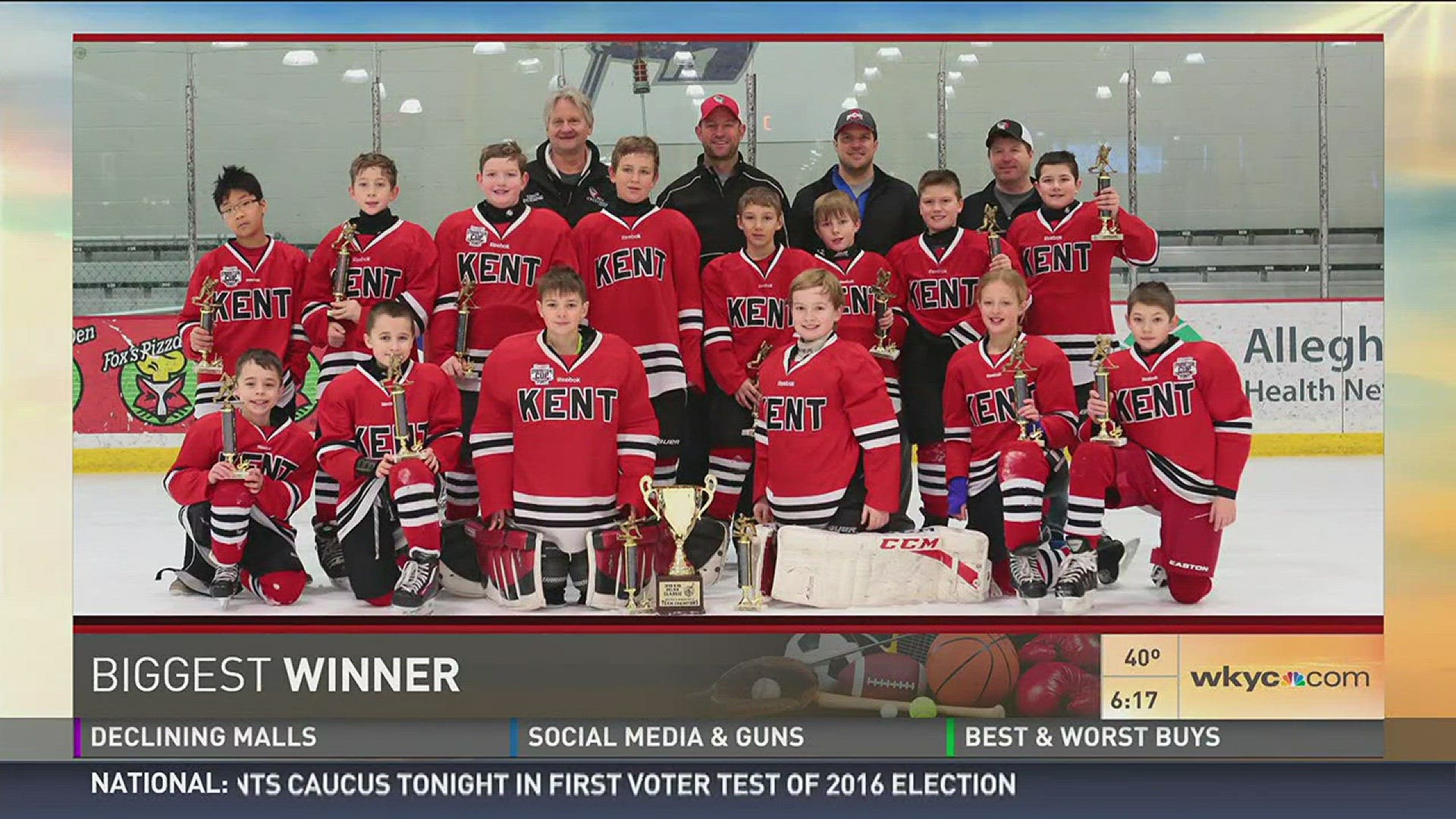 The Biggest Winner for Monday, February 1 2016 are the Kent Cyclones Squirt Team.