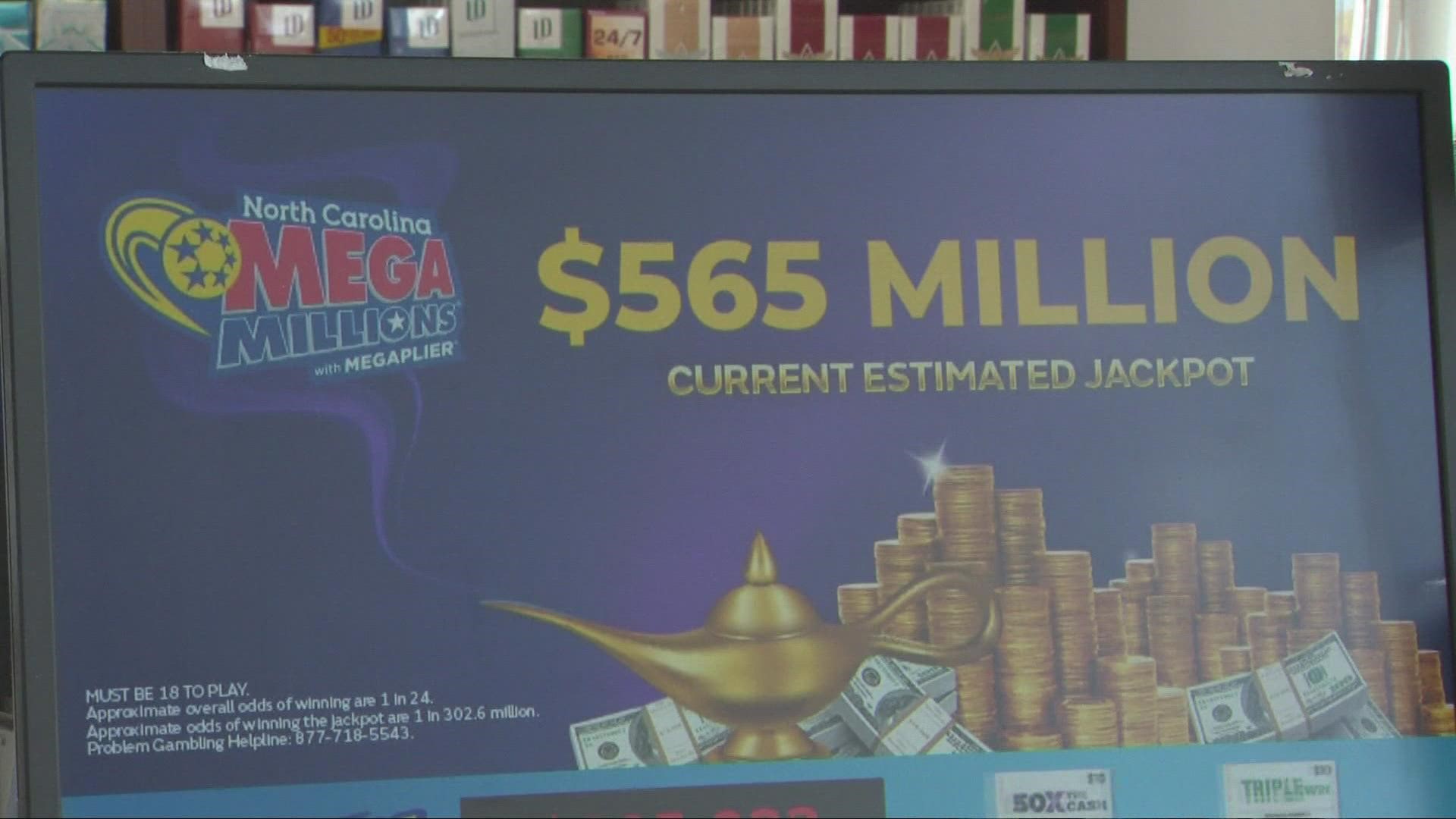 The Mega Millions jackpot currently sits at $640 million for Friday night's drawing.