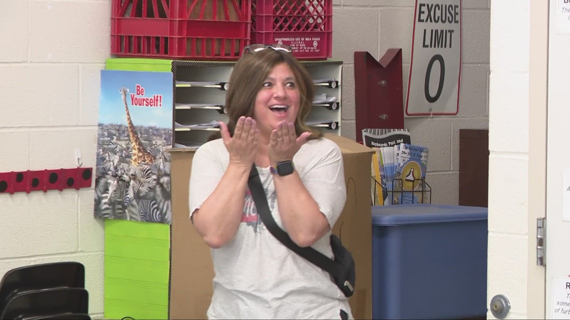 Parma Teacher Gets Special Surprise Upon Return To Classroom After Undergoing Breast Cancer Parma Teacher Gets Special Surprise Upon Return To Classroom After Undergoing Breast Cancer
