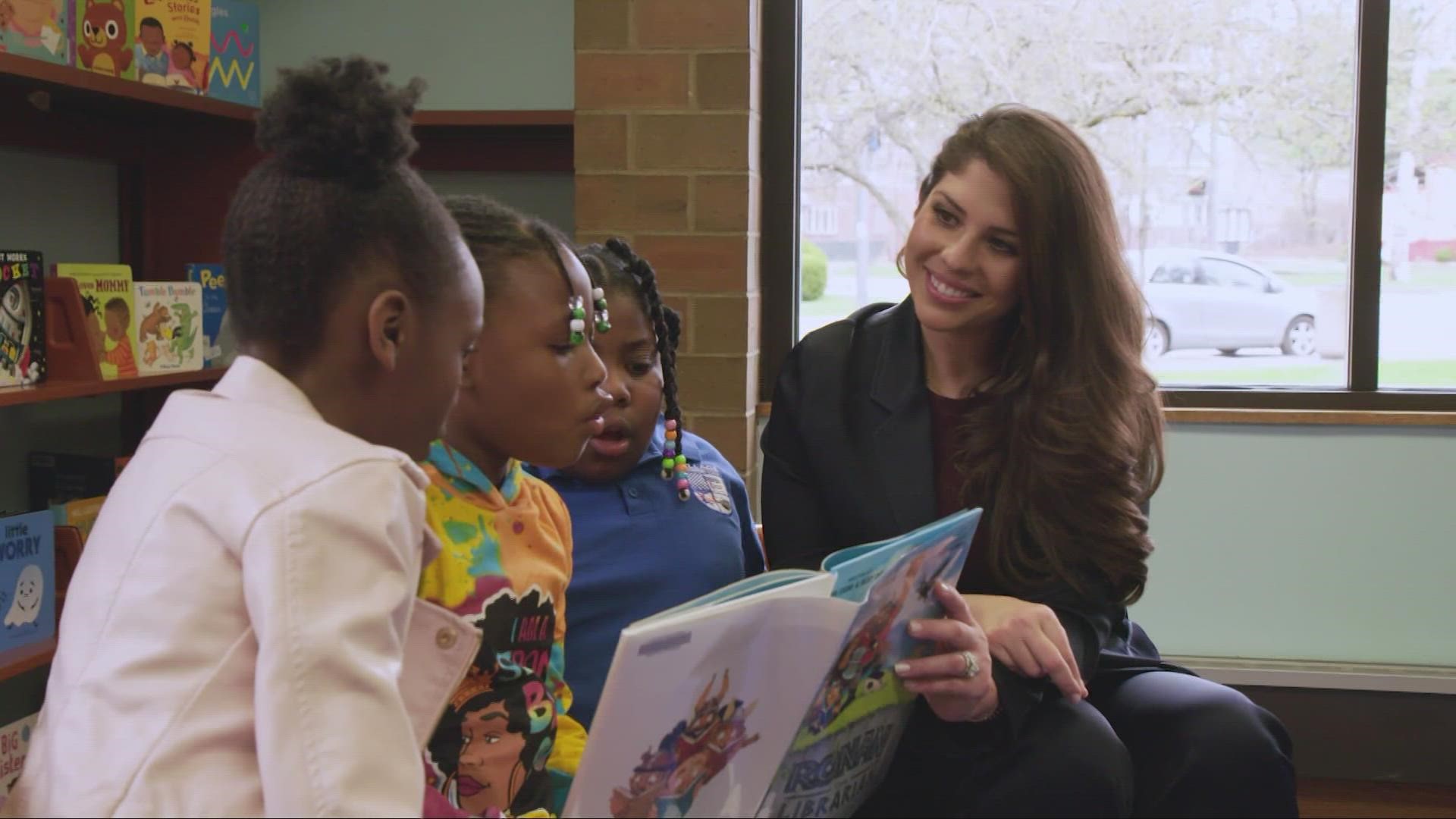 3News anchor Laura Caso visited Cleveland Public Library's Fleet branch to read stories and fell in love with her reading buddies
