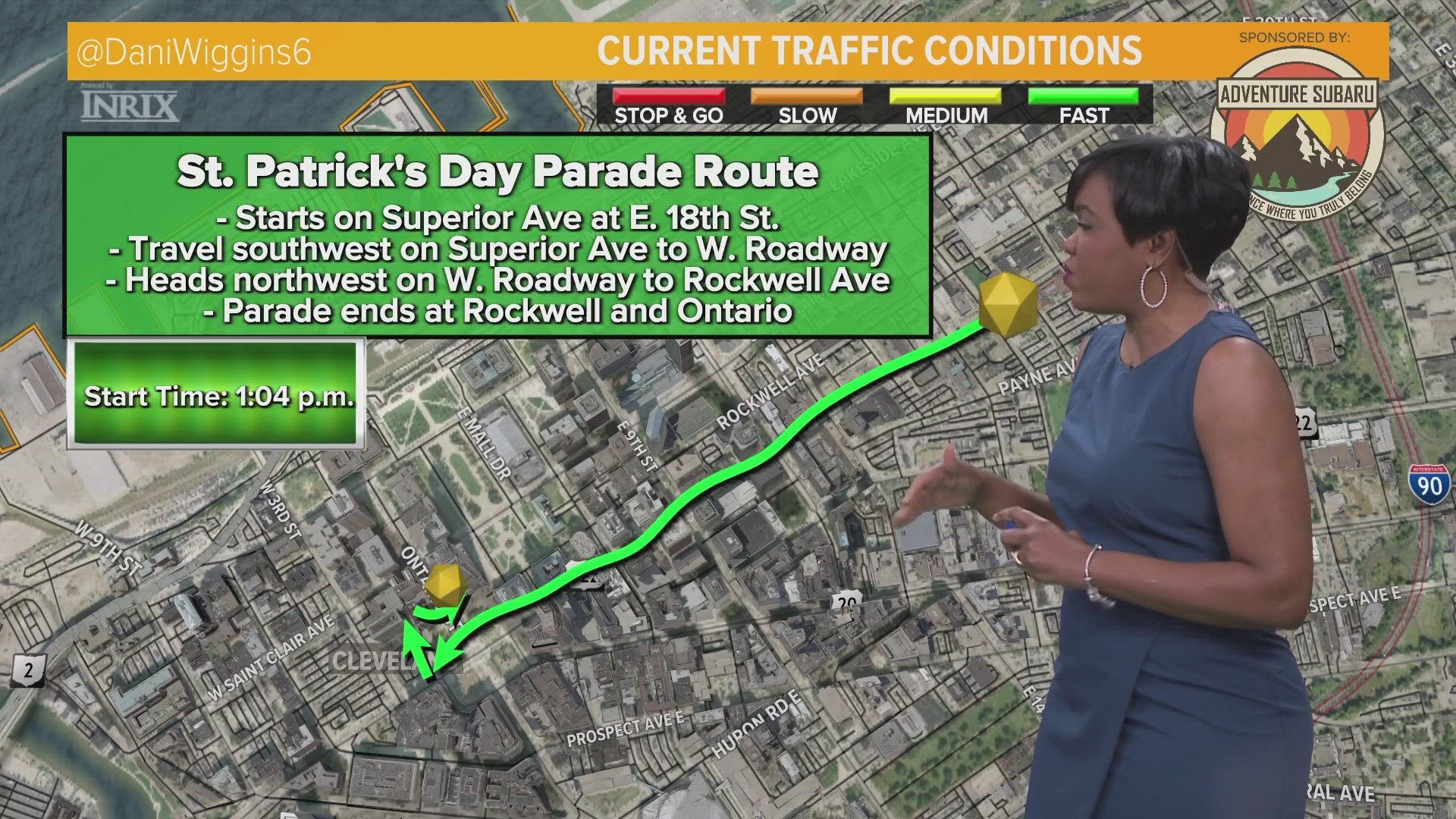 Here's a map of the full 2023 St. Patrick's Day Parade route.