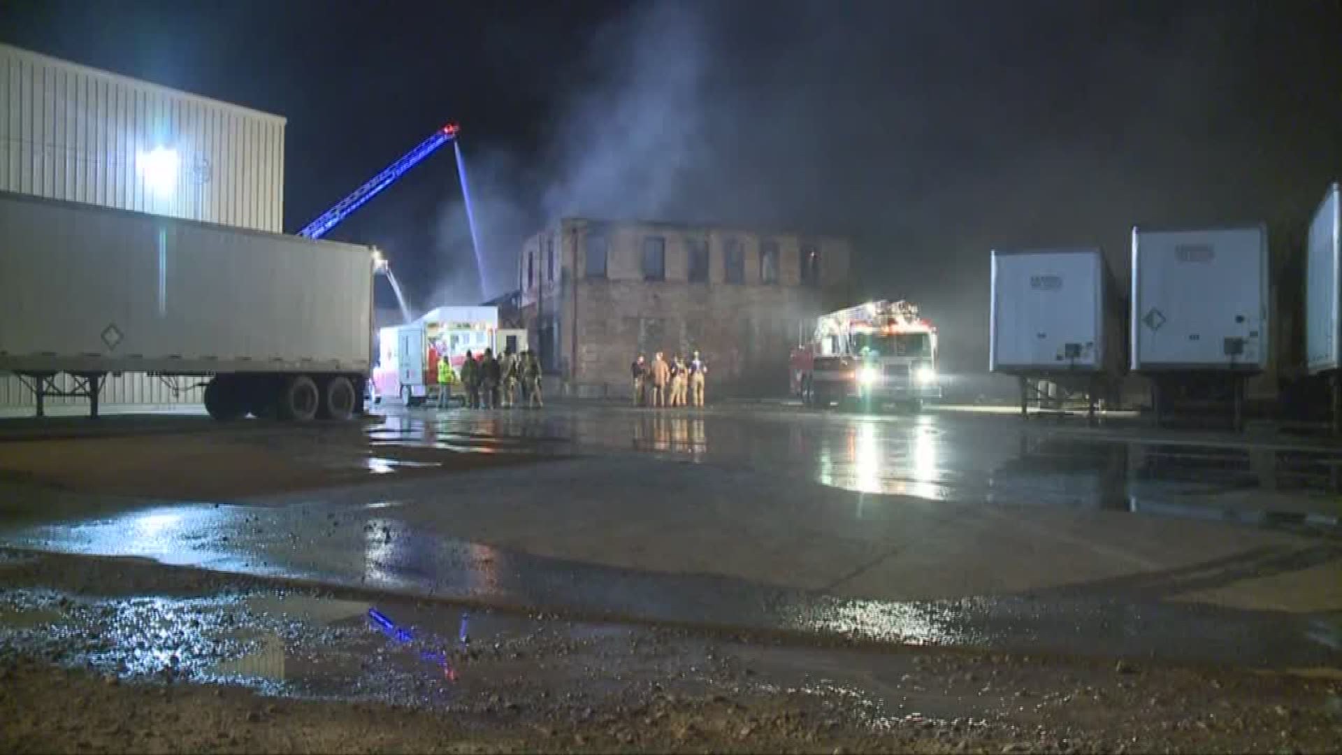 April 23, 2018: Crews worked throughout the night to put out a large fire in Canton. It started around 10 p.m. Sunday at the S. Slesnick Recycling Center on 3rd Street.