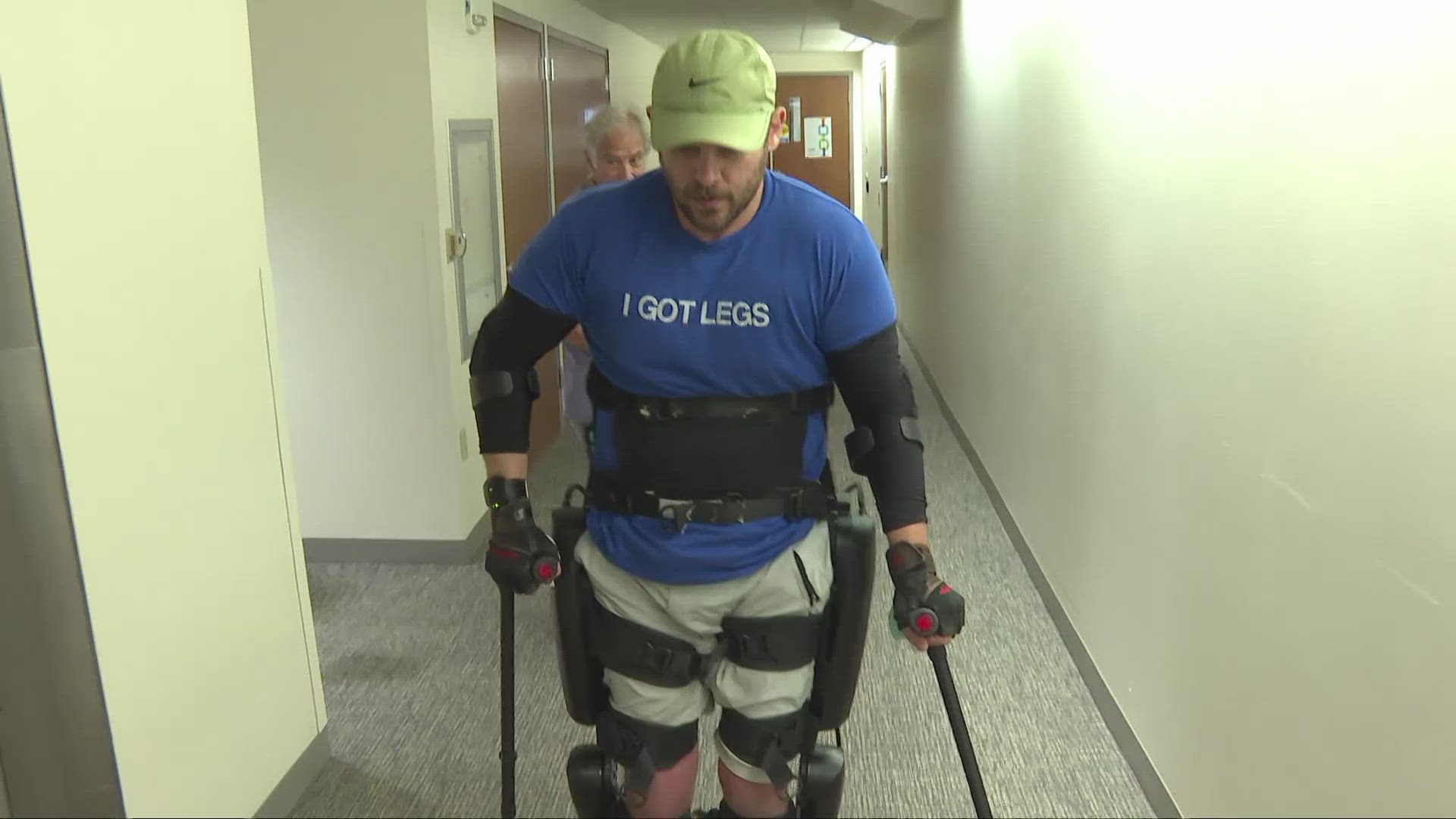 Adam Gorlitsky holds the Guinness World Record for fastest marathon distance in a robotic walking device. He plans to break that record in Cleveland.