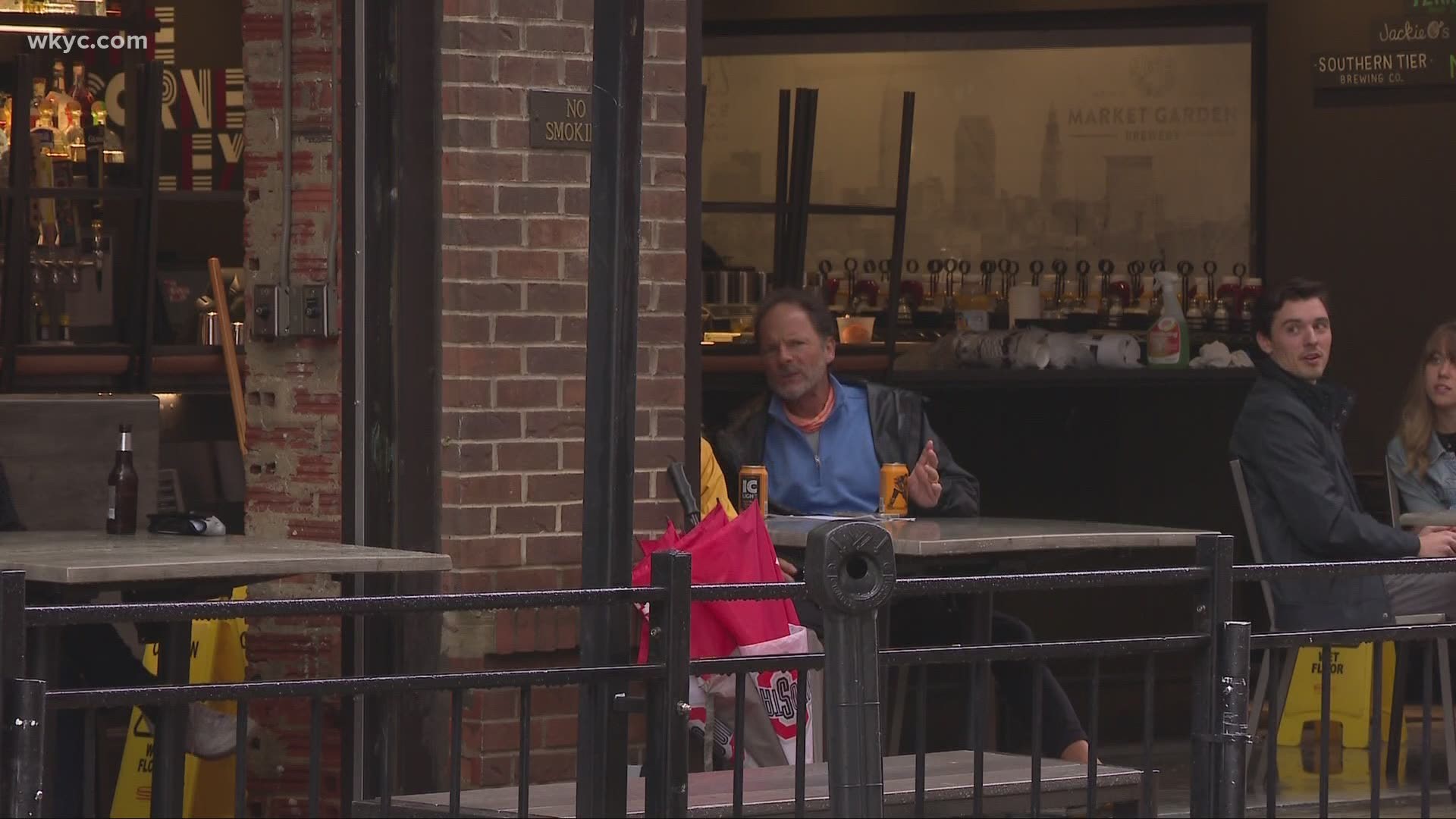 It was the big day that bars and restaurants in Ohio could finally reopen their outdoor seating. But then the rain came down, and for some places, it was a wash.