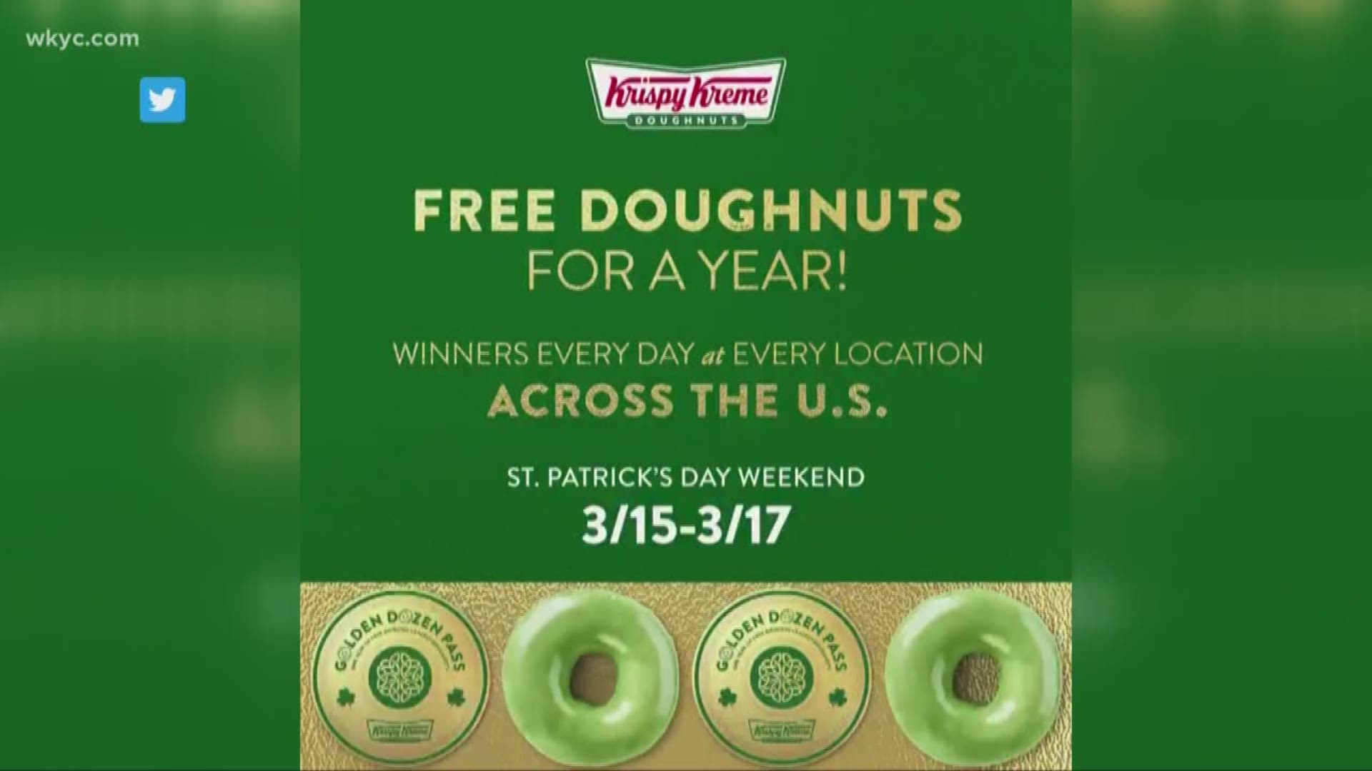 If you buy these green doughnuts, you could win free Krispy Kreme for a year