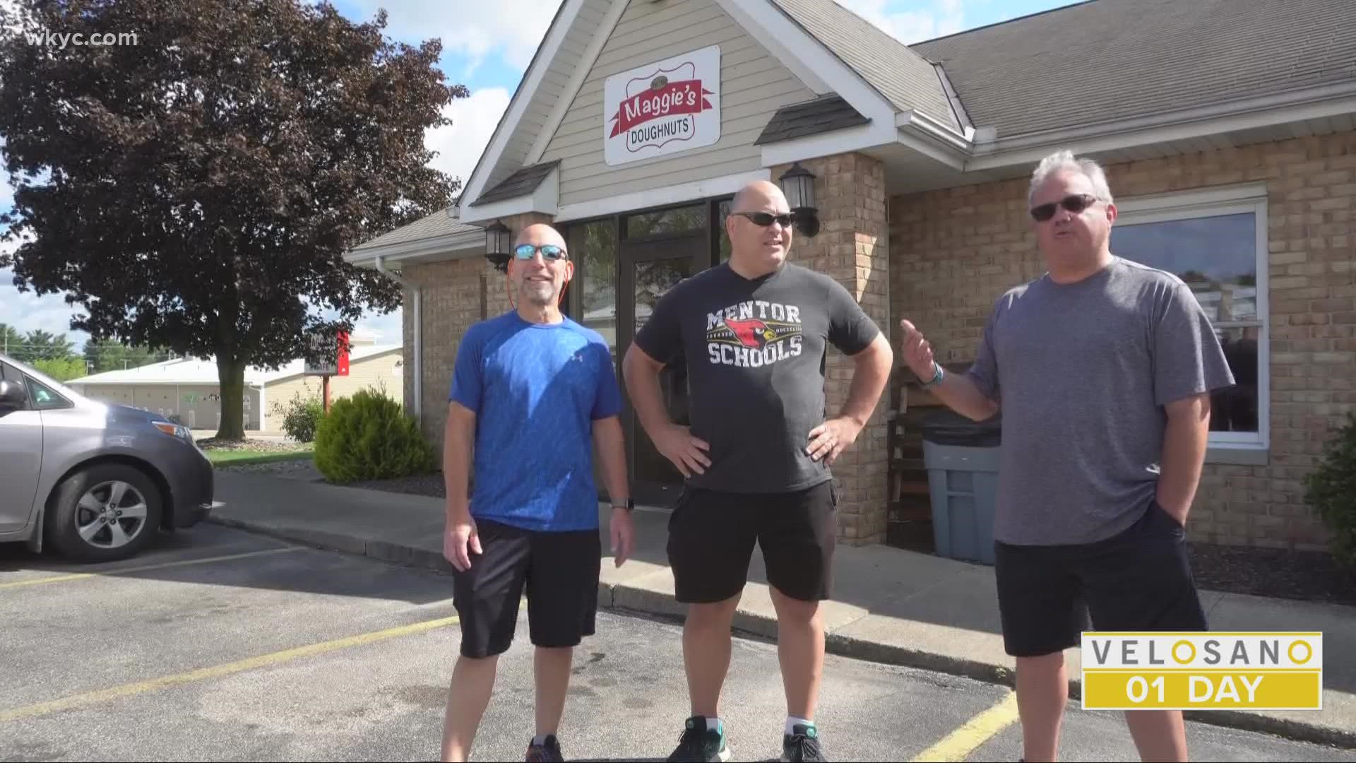 Three friends known as the Donut Dudes are joining forces to ride in the Cleveland VeloSano, raising money for cancer research at the Cleveland Clinic.