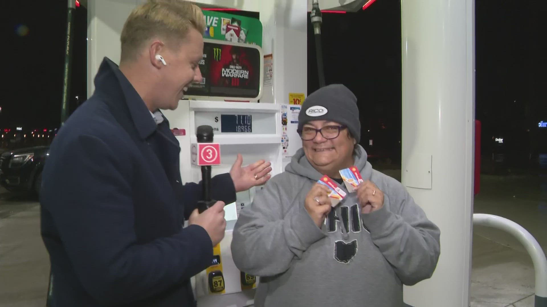 It has been a morning filled with surprises as 3News' Austin Love gives away free gift cards for gas.