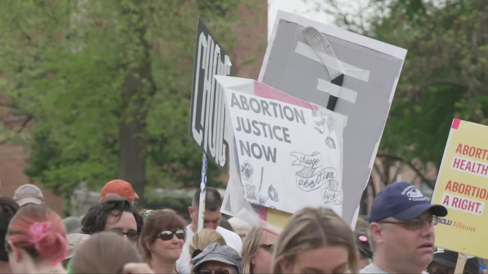 The gathering came as the U.S. Supreme Court considers whether or not to overturn Roe v. Wade.