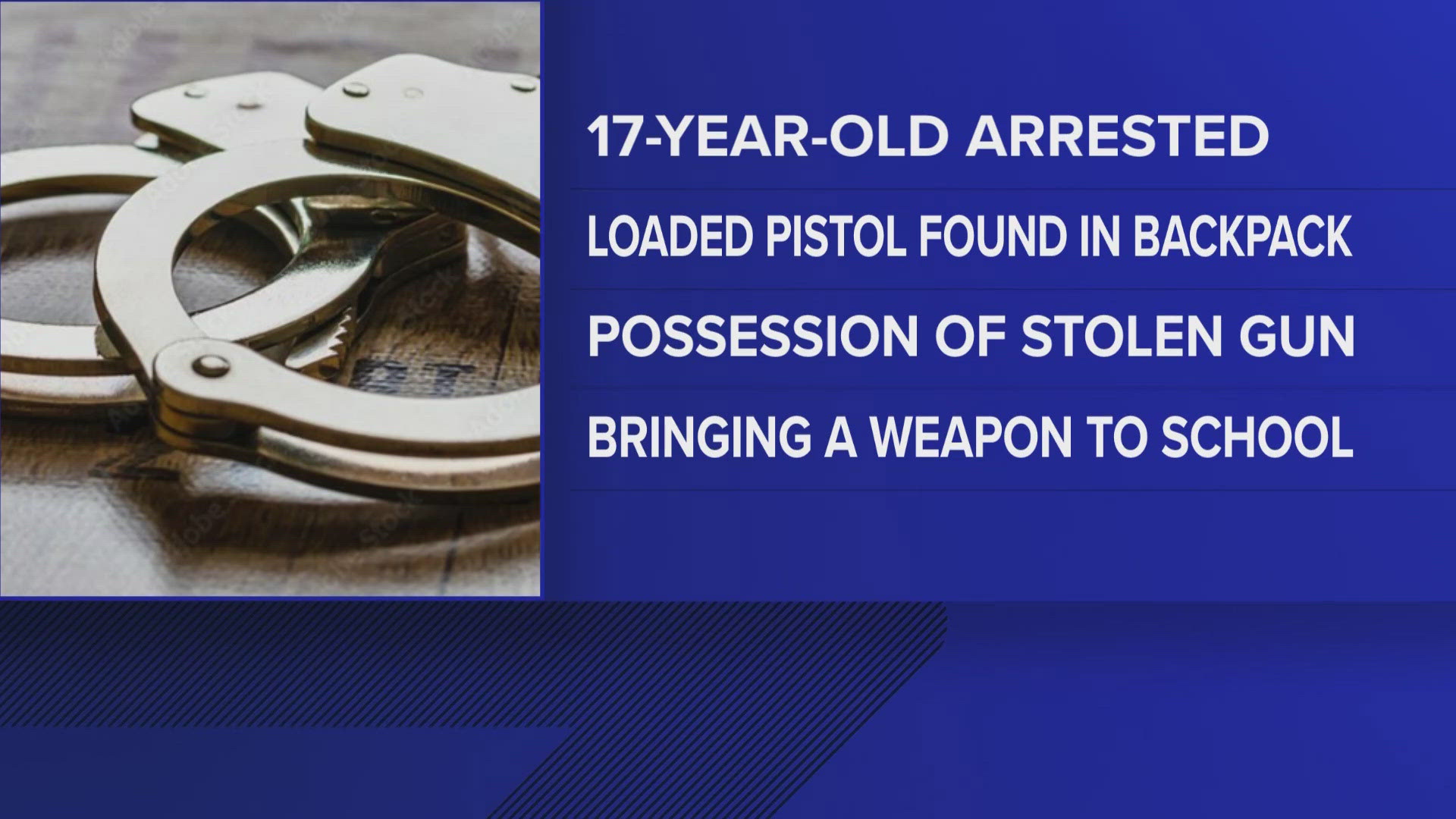 Authorities do not believe the minor had any intention or plan to harm any other students or school staff.