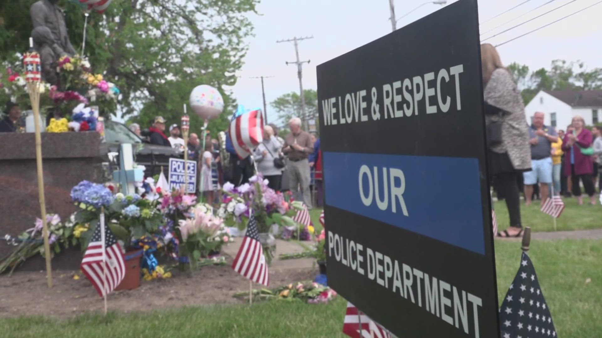 Tonight's vigil took place at the Euclid Police Department. A second vigil in Cuyahoga Heights will take place on Thursday.