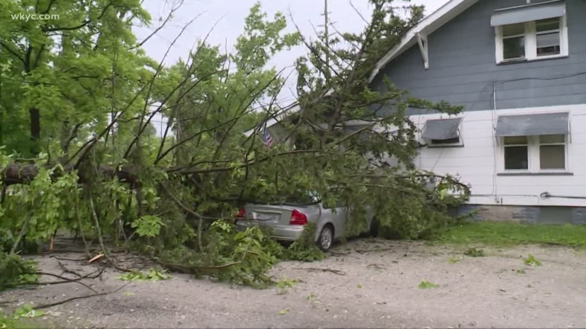 June 16, 2019: The National Weather Service has confirmed an EF-1 tornado with peak winds of 90 mph hit a portion of Cuyahoga County in Sunday's afternoon storms. This tornado, which traveled more than two miles, hit near Glenwillow.