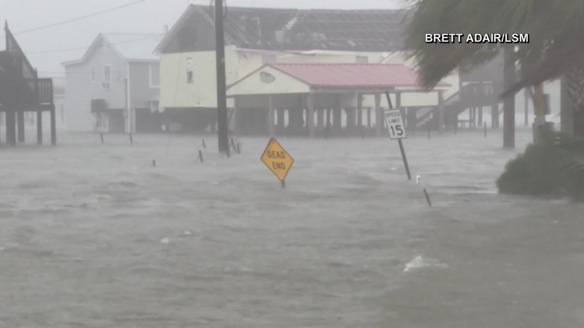 Hurricane Francine slammed into the Louisiana coast Wednesday evening as a dangerous Category 2 storm.