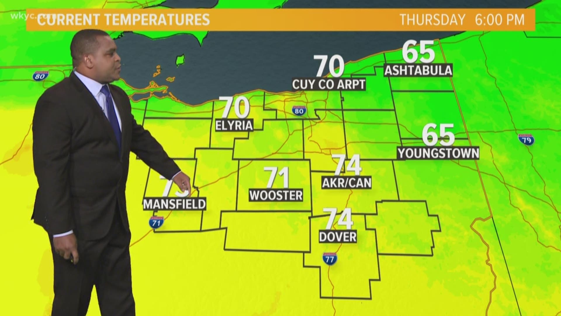 6 p.m. weather forecast for October 10, 2019