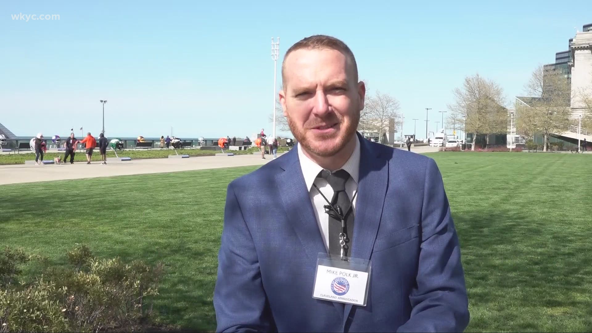 Mike Polk Jr. welcomes NFL Draft fans to Cleveland