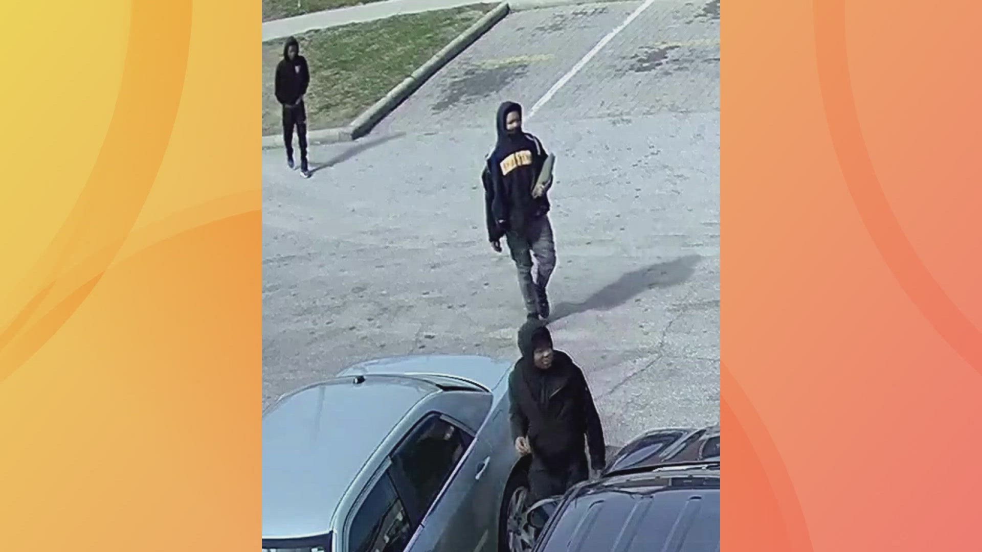 Cleveland police say that the group of suspects allegedly stole a vehicle on March 24 in the area of West 60th Street and Father Caruso Drive.