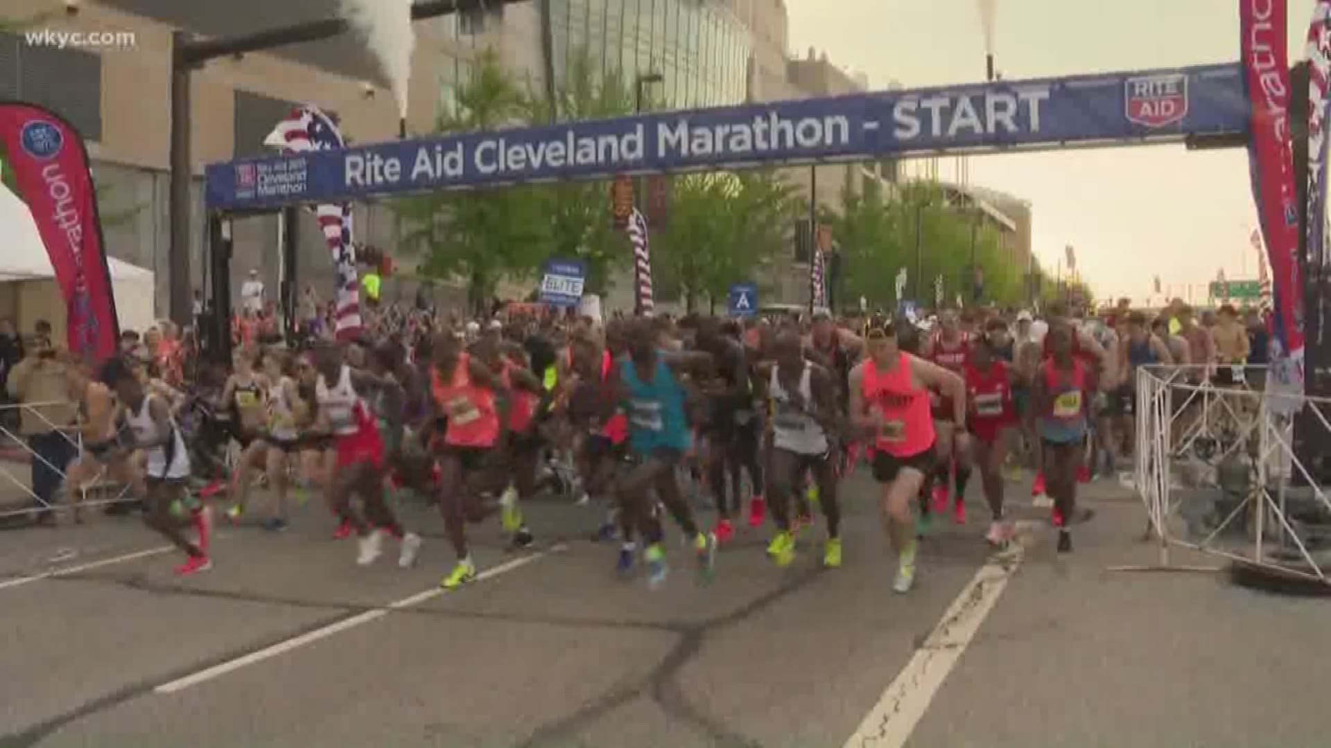 And they're off!  See the official start to the 2019 Rite Aid Cleveland Marathon.
