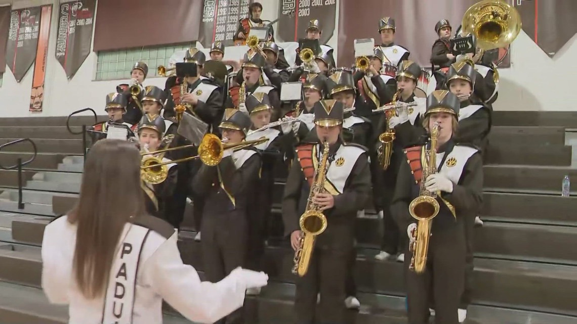 Padua Marching Band featured on 3News' Friday Football Fever