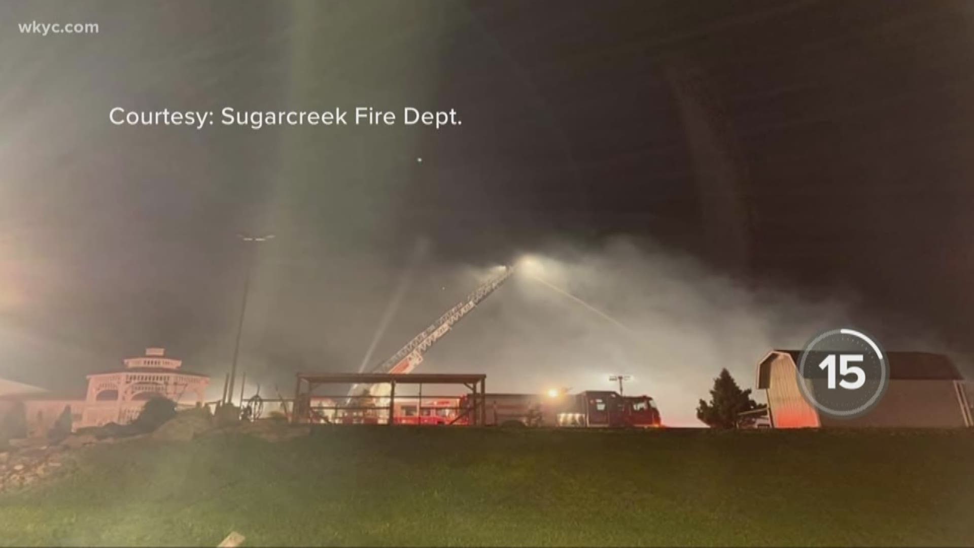 The fire that tore through Walnut Creek Amish Flea Market last week in Tuscarawas County was caused by a lightning strike, the Ohio Department of Commerce confirmed to WKYC Thursday.