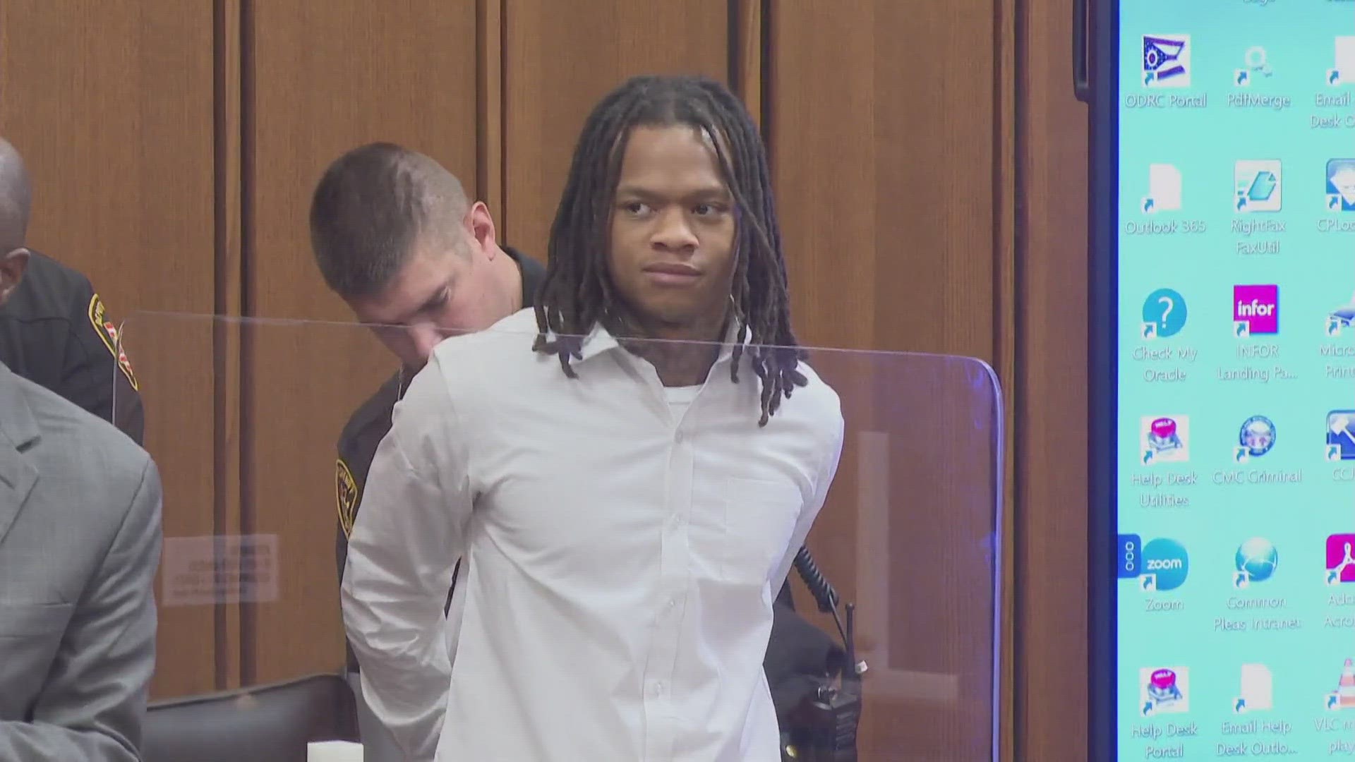 Termaine Jackson was also sentenced to two years of probation for the June 25 incident that sent a Solon police officer to the hospital.