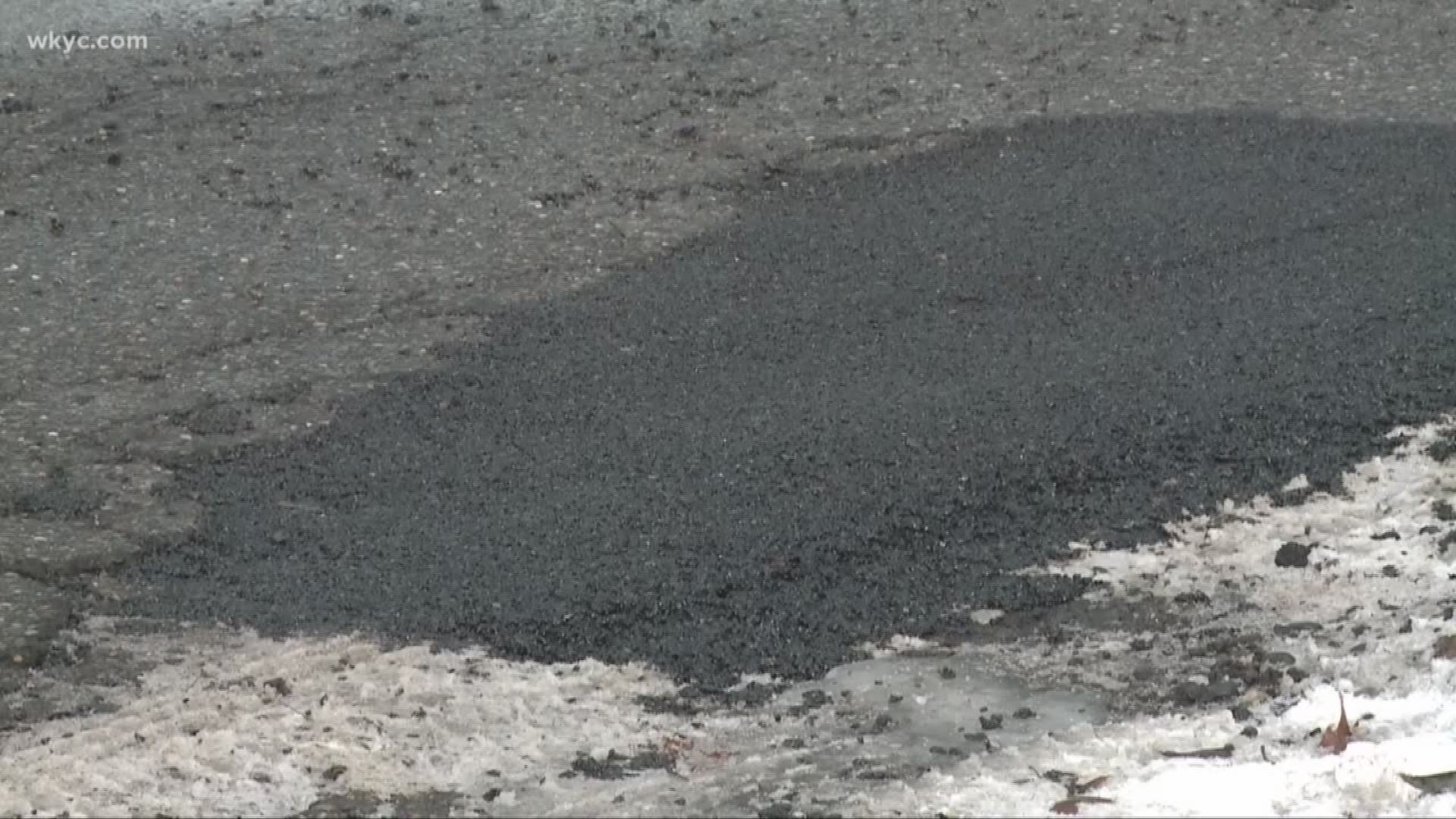 Amani Abraham reports on how city crews are attempting to repair Akron's roads during the winter.