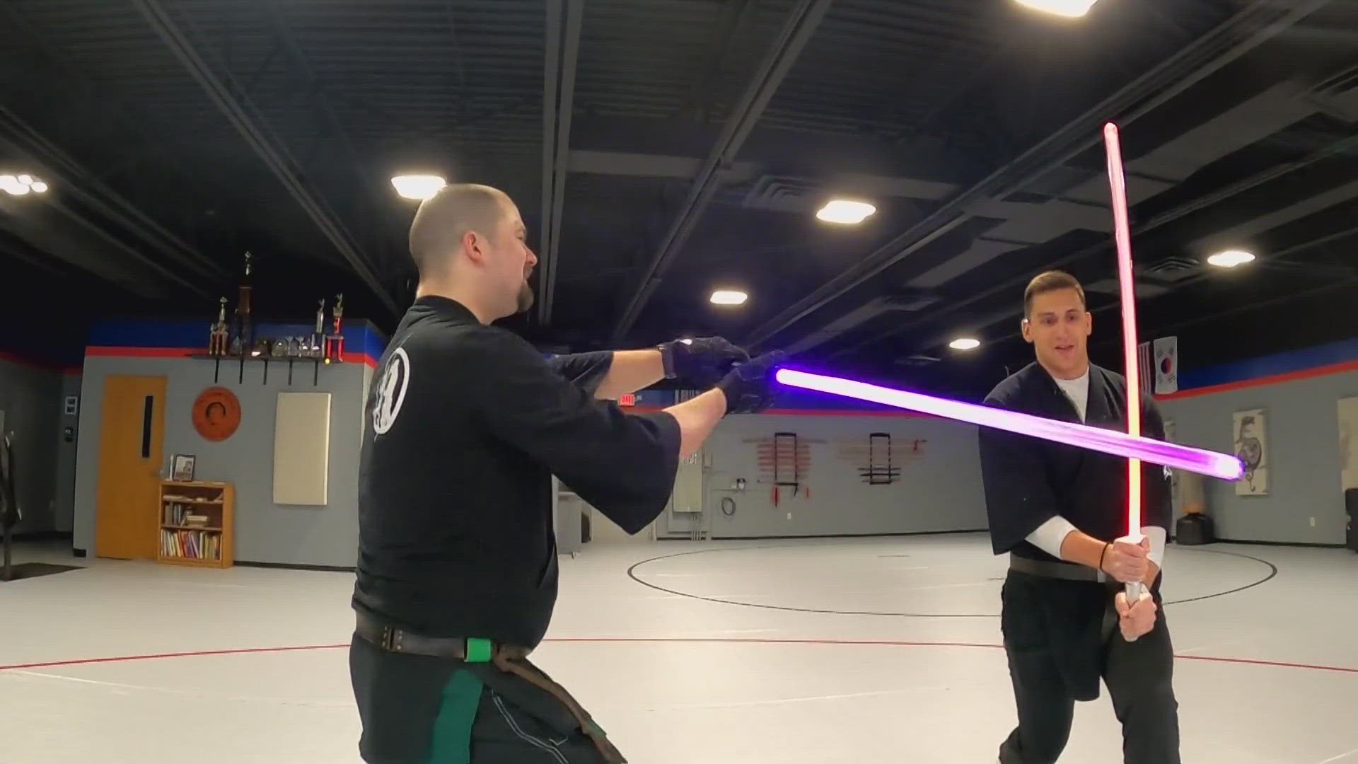 In honor of 'Star Wars' Day, 3News' David Greenberg tried his Lightsaber skills at LudoSport Canton.